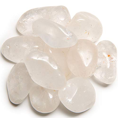 Digging Dolls: 2 lbs of Extra Large Crystal Quartz A Grade Stones from Brazil - Tumbled Rocks Perfect for Art, Crafts, Reiki, Wicca and Wire Wrapping!