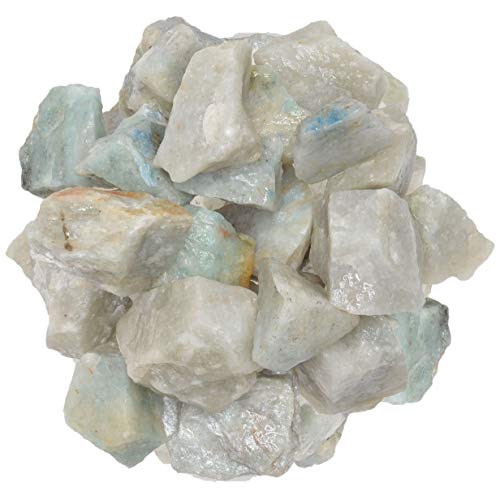 Digging Dolls: 1/2 lb of Light Green Aventurine Rough Stones from India - Raw Rocks Perfect for Tumbling, Lapidary Polishing, Reiki, Crystal Healing and Crafts!