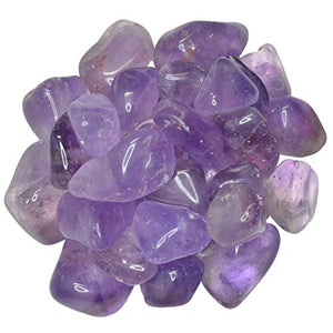 Digging Dolls: 1/2 lb of Medium Amethyst EX Grade Stones from Brazil - Tumbled Rocks Crystals Perfect for Art, Crafts, Reiki, Wicca and Wire Wrapping!