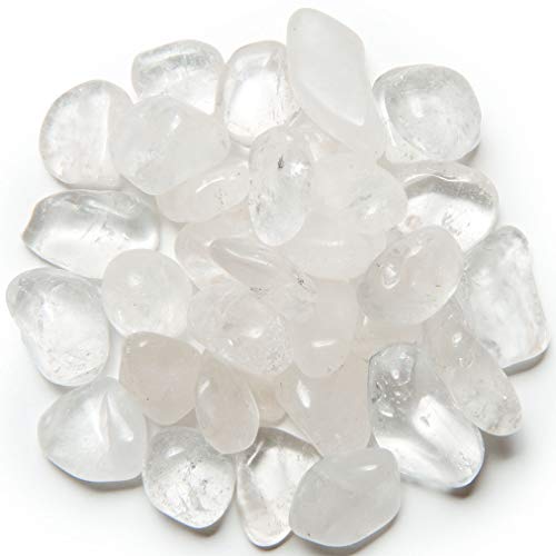 Digging Dolls: 1 lb of Small Crystal Quartz A Grade Stones from Brazil - Tumbled Rocks Perfect for Art, Crafts, Reiki, Wicca and Wire Wrapping!