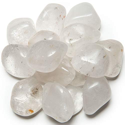 Digging Dolls: 1/2 lb of Large Crystal Quartz B Grade Stones from Brazil - Tumbled Rocks Perfect for Art, Crafts, Reiki, Wicca and Wire Wrapping!