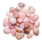 Digging Dolls: 1 lb Natural Pink Opal Tumbled Stones from Peru