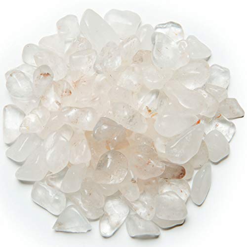 Digging Dolls: 1 lb of XXSmall Crystal Quartz B Grade Stones from Brazil - Tumbled Rocks Perfect for Art, Crafts, Reiki, Wicca and Wire Wrapping!