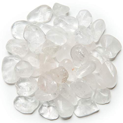 Digging Dolls: 1/2 lb of Extra Small Crystal Quartz A Grade Stones from Brazil - Tumbled Rocks Perfect for Art, Crafts, Reiki, Wicca and Wire Wrapping!