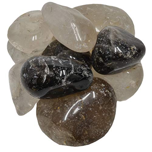 Digging Dolls: 2 lbs of XX Large Smokey Quartz B Grade Stones from Brazil - Tumbled Rocks Crystals Perfect for Art, Crafts, Reiki, Wicca and Wire Wrapping!