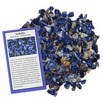 Digging Dolls: 1 lb of Tumbled Sodalite Chip Stones - Polished Rocks for Crafts, Art, Vase Filler, Decoration, Reiki, Crystal Jewelry Making and More!