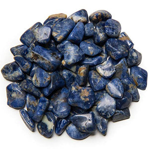 Digging Dolls: 1/2 lb of Extra Small Sodalite B Grade Stones from Brazil - Tumbled Rocks Perfect for Art, Crafts, Reiki, Wicca and Wire Wrapping!