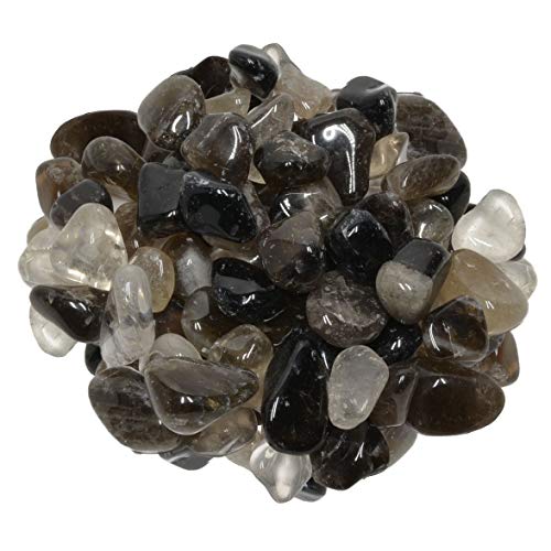 Digging Dolls: 1/2 lb of Small Smokey Quartz A Grade Stones from Brazil - Tumbled Rocks Crystals Perfect for Art, Crafts, Reiki, Wicca and Wire Wrapping!