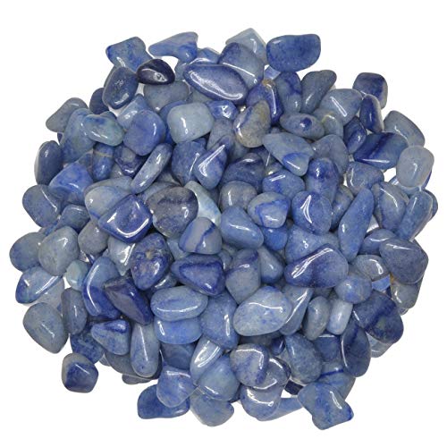 Digging Dolls: 1/2 lb of XX Small Blue Quartz A Grade Stones from Brazil - Tumbled Rocks Crystals Perfect for Art, Crafts, Reiki, Wicca and Wire Wrapping!