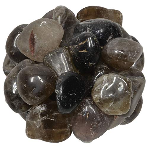 Digging Dolls: 2 lbs of Large Smokey Quartz A Grade Stones from Brazil - Tumbled Rocks Crystals Perfect for Art, Crafts, Reiki, Wicca and Wire Wrapping!