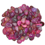 Digging Dolls: 1 lb of Extra Small Dyed Pink Agate A Grade Stones from Brazil - Tumbled Rocks Crystals Perfect for Art, Crafts, Reiki, Wicca and Wire Wrapping!