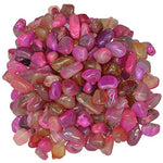 Digging Dolls: 1/2 lb of XX Small Dyed Pink Agate A Grade Stones from Brazil - Tumbled Rocks Crystals Perfect for Art, Crafts, Reiki, Wicca and Wire Wrapping!