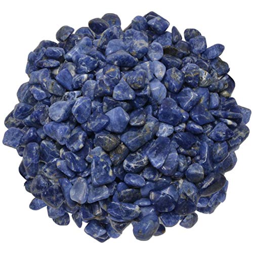 Digging Dolls: 1 lb of XX Small Sodalite A Grade Stones from Brazil - Tumbled Rocks Crystals Perfect for Art, Crafts, Reiki, Wicca and Wire Wrapping!