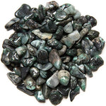 Digging Dolls: 1/2 lb of XXSmall Emerald B Grade Stones from Brazil - Tumbled Rocks Perfect for Art, Crafts, Reiki, Wicca and Wire Wrapping!