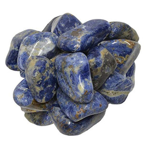 Digging Dolls: 1/2 lb of Large Sodalite B Grade Stones from Brazil - Tumbled Rocks Crystals Perfect for Art, Crafts, Reiki, Wicca and Wire Wrapping!