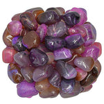 Digging Dolls: 1 lb of Small Dyed Pinkish Purple Agate A Grade Stones from Brazil - Tumbled Rocks Crystals Perfect for Art, Crafts, Reiki, Wicca and Wire Wrapping!