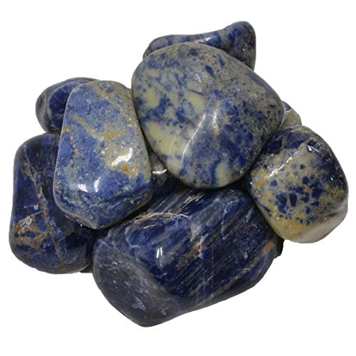 Digging Dolls: 2 lbs of XX Large Sodalite A Grade Stones from Brazil - Tumbled Rocks Crystals Perfect for Art, Crafts, Reiki, Wicca and Wire Wrapping!