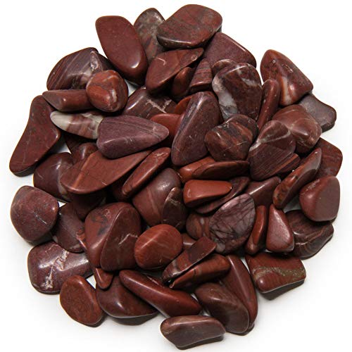 Digging Dolls: 3 lbs of Extra Small Red Striped Dolomite A Grade Stones from Brazil - Tumbled Rocks Perfect for Art, Crafts, Reiki, Wicca and Wire Wrapping!