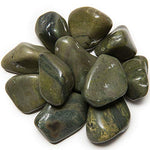 Digging Dolls: 2 lbs of Extra Large Green Jasper A Grade Stones from Brazil - Tumbled Rocks Perfect for Art, Crafts, Reiki, Wicca and Wire Wrapping!