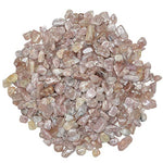 Digging Dolls: 1 lb of Tumbled Strawberry Quartz Chip Stones - Polished Rocks for Crafts, Art, Vase Filler, Decoration, Reiki, Crystal Jewelry Making and More!