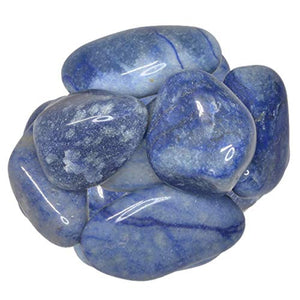 Digging Dolls: 3 lbs of Extra Large Blue Quartz A Grade Stones from Brazil - Tumbled Rocks Crystals Perfect for Art, Crafts, Reiki, Wicca and Wire Wrapping!