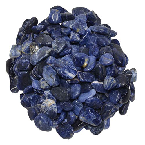 Digging Dolls: 1/2 lb of Extra Small Sodalite A Grade Stones from Brazil - Tumbled Rocks Crystals Perfect for Art, Crafts, Reiki, Wicca and Wire Wrapping!