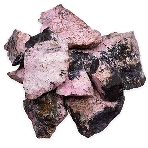 Digging Dolls: 3 lbs Natural Rhodonite Rough Stones from Peru