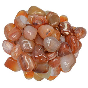 Digging Dolls: 1/2 lb of Small Dyed Red Agate A Grade Stones from Brazil - Tumbled Rocks Crystals Perfect for Art, Crafts, Reiki, Wicca and Wire Wrapping!