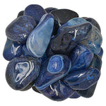 Digging Dolls: 2 lbs of Extra Large Dyed Blue Agate A Grade Stones from Brazil - Tumbled Rocks Crystals Perfect for Art, Crafts, Reiki, Wicca and Wire Wrapping!