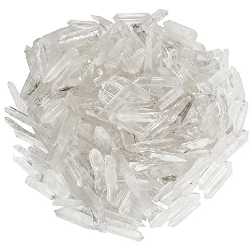 Digging Dolls: 1/4 lb Natural Quartz Jewelry Points/Shards- Medium Quartz Crystals for Wire Wrapping, Arts and Crafts