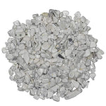 Digging Dolls: 1/2 lb of Tumbled Howlite Chip Stones - Polished Rocks for Crafts, Art, Vase Filler, Decoration, Reiki, Crystal Jewelry Making and More!