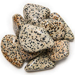 Digging Dolls: 2 lbs of XXL Dalmatian Jasper A Grade Stones from Brazil - Tumbled Rocks Perfect for Art, Crafts, Reiki, Wicca and Wire Wrapping!