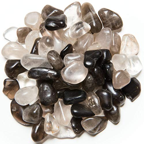 Digging Dolls: 1/2 lb of Extra Small Smokey Quartz B Grade Stones from Brazil - Tumbled Rocks Perfect for Art, Crafts, Reiki, Wicca and Wire Wrapping!