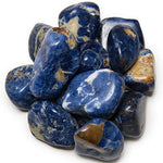 Digging Dolls: 1 lb of Extra Large Sodalite B Grade Stones from Brazil - Tumbled Rocks Perfect for Art, Crafts, Reiki, Wicca and Wire Wrapping!