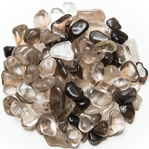 Digging Dolls: 1 lb of XXSmall Smokey Quartz B Grade Stones from Brazil - Tumbled Rocks Perfect for Art, Crafts, Reiki, Wicca and Wire Wrapping!