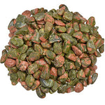 Digging Dolls: 1 lb of XX Small Unakite A Grade Stones from Brazil - Tumbled Rocks Crystals Perfect for Art, Crafts, Reiki, Wicca and Wire Wrapping!