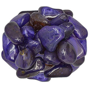 Digging Dolls: 1/2 lb of Large Dyed Dark Purple Agate A Grade Stones from Brazil - Tumbled Rocks Crystals Perfect for Art, Crafts, Reiki, Wicca and Wire Wrapping!