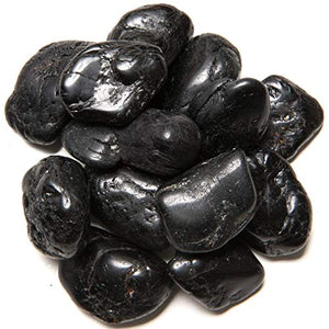 Digging Dolls: 2 lbs of Extra Large Black Tourmaline A Grade Stones from Brazil - Tumbled Rocks Perfect for Art, Crafts, Reiki, Wicca and Wire Wrapping!