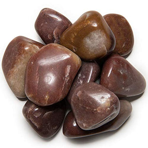 Digging Dolls: 1/2 lb of Extra Large Red Aventurine B Grade Stones from Brazil - Tumbled Rocks Perfect for Art, Crafts, Reiki, Wicca and Wire Wrapping!