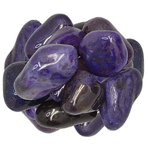 Digging Dolls: 1/2 lb of Extra Large Dyed Dark Purple Agate A Grade Stones from Brazil - Tumbled Rocks Crystals Perfect for Art, Crafts, Reiki, Wicca and Wire Wrapping!