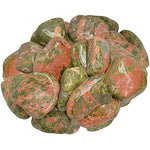 Digging Dolls: 1 lb of Extra Large Unakite A Grade Stones from Brazil - Tumbled Rocks Crystals Perfect for Art, Crafts, Reiki, Wicca and Wire Wrapping!