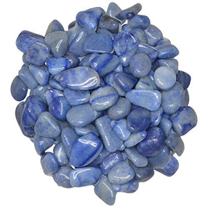 Digging Dolls: 1/2 lb of Extra Small Blue Quartz A Grade Stones from Brazil - Tumbled Rocks Crystals Perfect for Art, Crafts, Reiki, Wicca and Wire Wrapping!