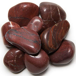 Digging Dolls: 3 lbs of Extra Large Red Striped Dolomite A Grade Stones from Brazil - Tumbled Rocks Perfect for Art, Crafts, Reiki, Wicca and Wire Wrapping!