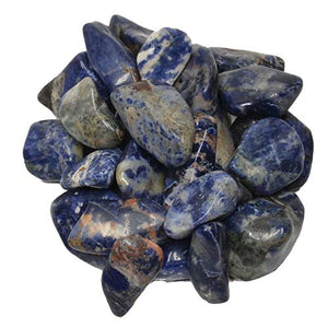 Digging Dolls: 1/2 lb of Small Sodalite B Grade Stones from Brazil - Tumbled Rocks Crystals Perfect for Art, Crafts, Reiki, Wicca and Wire Wrapping!