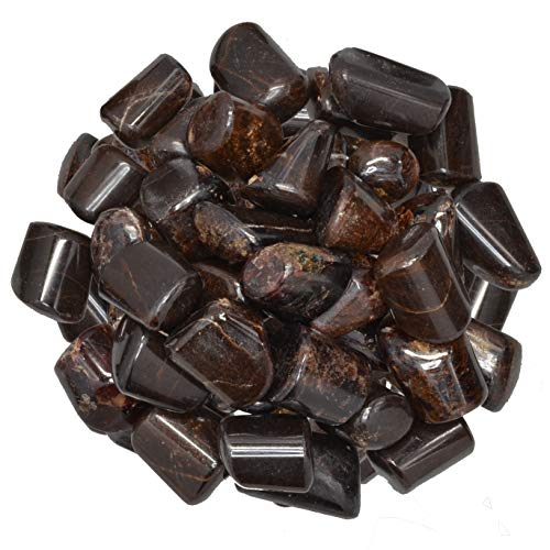 Digging Dolls: 12 Pieces of Tumbled (Hand Polished) Garnet Stones - Polished Rocks for Crafts, Art, Vase Filler, Decoration, Reiki, Crystal Jewelry Making and More!