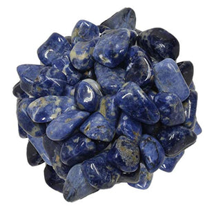 Digging Dolls: 1/2 lb of Small Sodalite A Grade Stones from Brazil - Tumbled Rocks Crystals Perfect for Art, Crafts, Reiki, Wicca and Wire Wrapping!