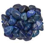 Digging Dolls: 1/2 lb of Medium Dyed Blue Agate A Grade Stones from Brazil - Tumbled Rocks Crystals Perfect for Art, Crafts, Reiki, Wicca and Wire Wrapping!