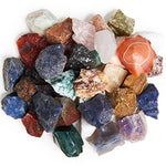 Digging Dolls: 18 lbs Natural India Rough Stone Mix - Made with Over 30 Types of Indian Stones - Large Size - 1" to 1.5" Average - Raw Rough Rocks for Arts, Crafts, Tumbling, Gem Mining, Wire Wrapping