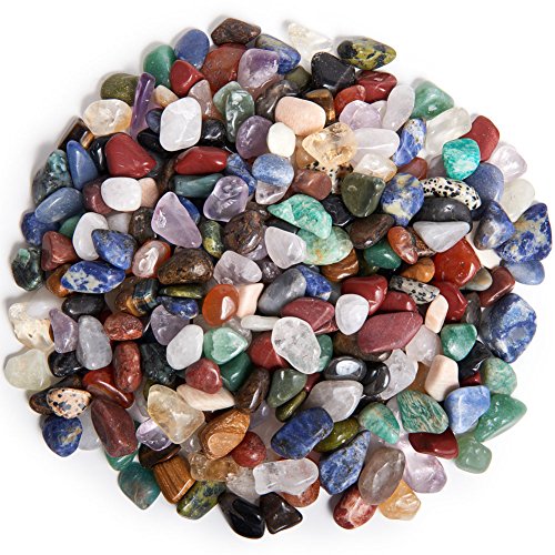 Digging Dolls: 2 lbs Tumbled Natural Brazilian Stone Mix - XXSmall - 0.25" to 0.5" Average Size - Perfect for Arts, Crafts, Gifts, Party Favors, Wire Wrapping and More!