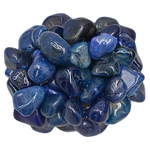 Digging Dolls: 1 lb of Medium Dyed Blue Agate A Grade Stones from Brazil.